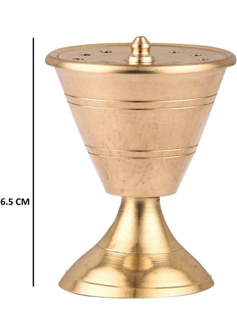 Aroblend Premium Navyaksh Tgm Akhand Brass Diya 10Cm Table (Height 2.16 Inch) - Indya