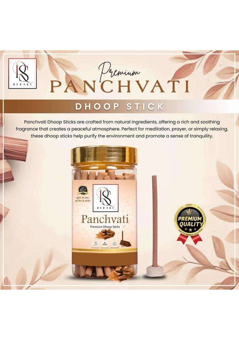 Red Sky Panchvati Premium Dhoop Sticks Eco Friendly 100% Natural Biodegradable Fragrance (100 G Set Of 1) - Indya