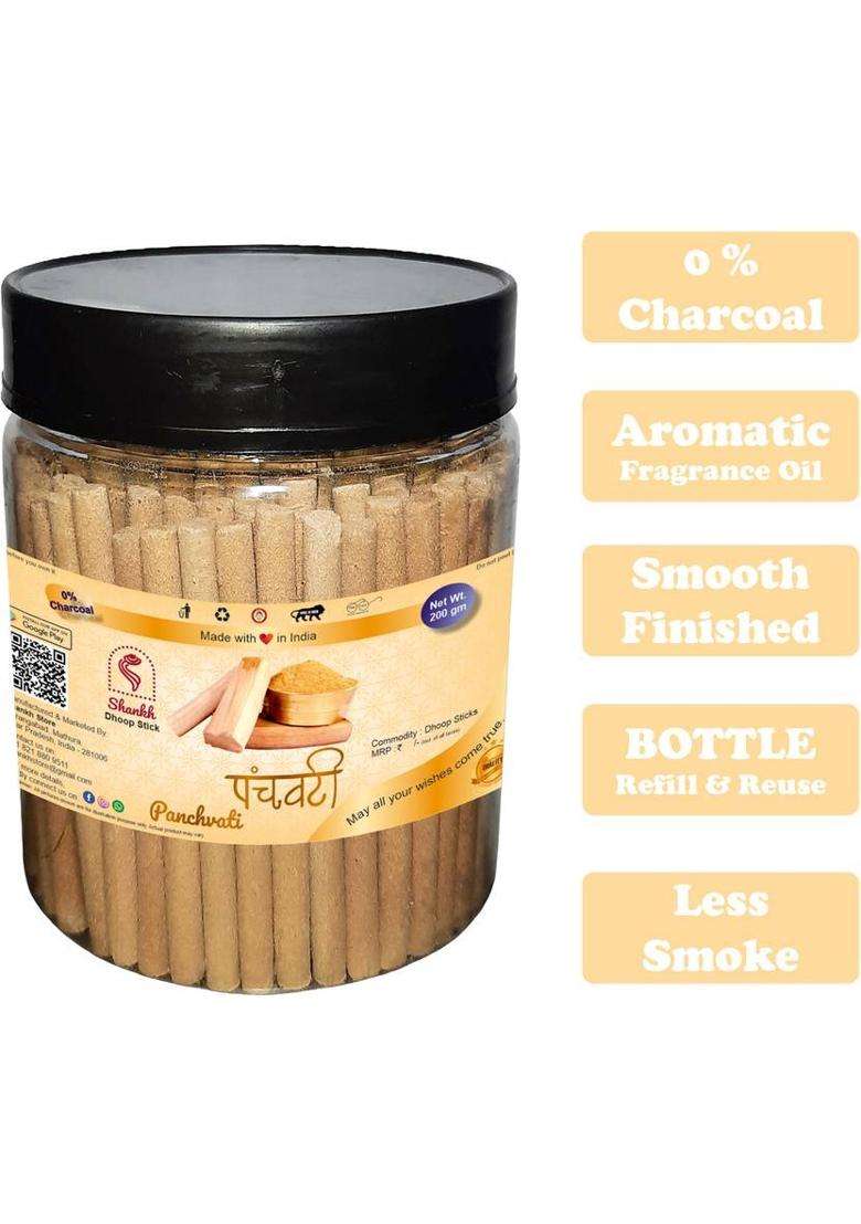 Green Spiritual Dhoop Incense Stick Fragrance Of Panchvati (1200 G Set 1) - Indya