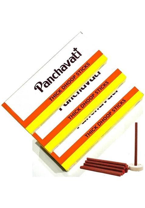 De-Ultimate Pack Of 3 (21 Sticks) Panchavati Long Premium Dhoop Incense Sticks For Worship Scented Units Set 3)