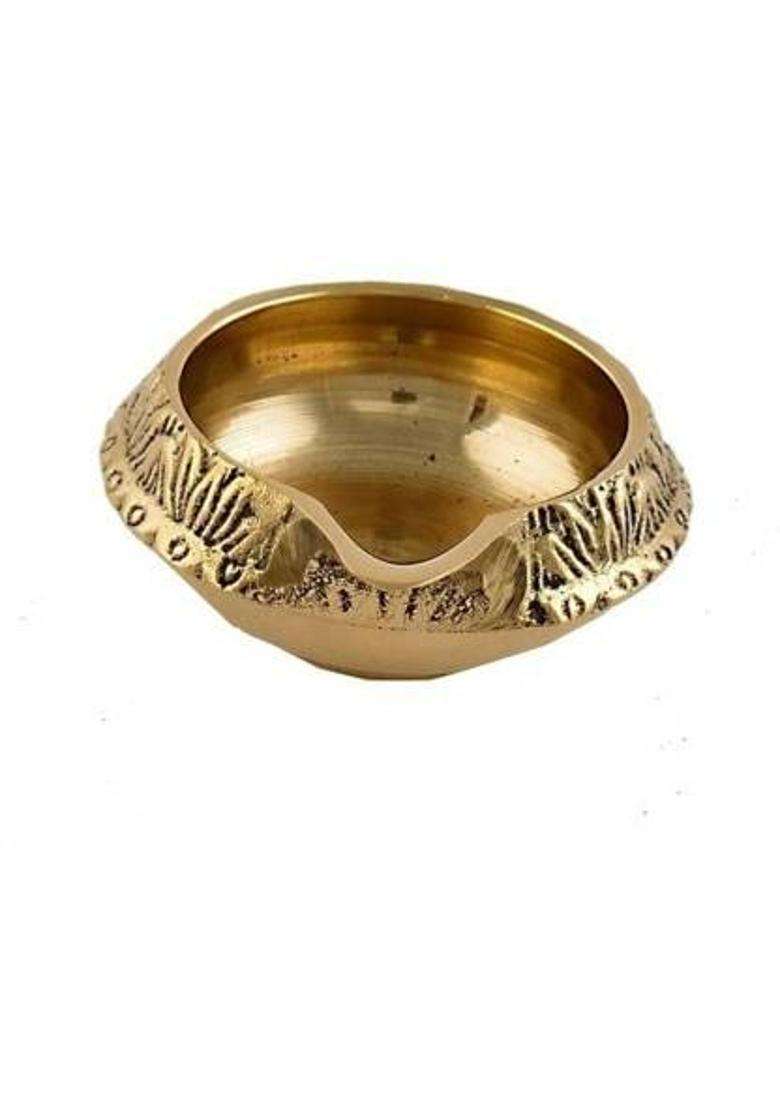 Navyaksh 1 Set Brass Table Diya (Height Inch) - Indya