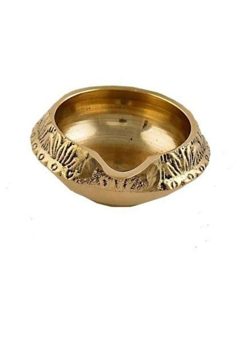 Navyaksh 1 Set Brass Table Diya (Height Inch) - Indya