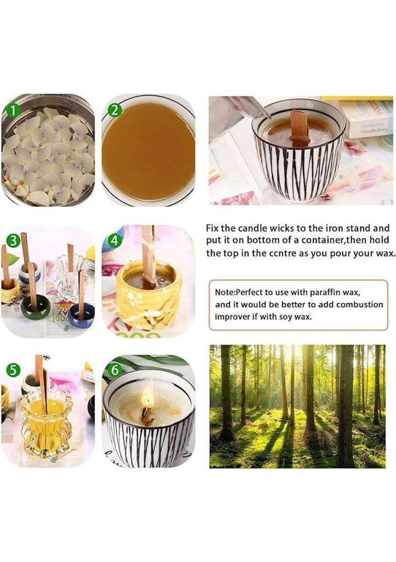 Wooden Wick 20 Pc (13 Cm) Ikalaa Ik9Cf2366 Cotton (Pack Of 20) - Indya