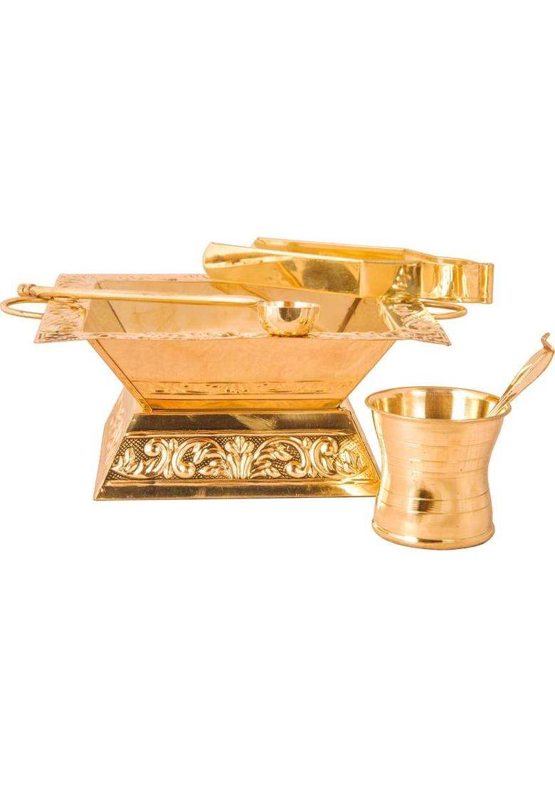 Shivshakti Arts Ssa-C-1-3805-Panchpatra-Small - Indya