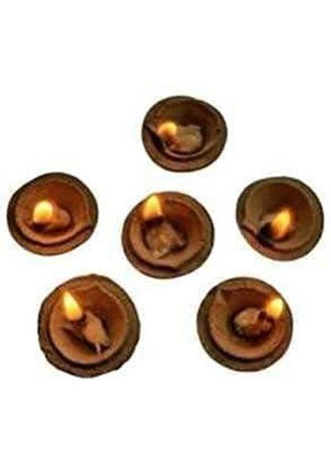 Dehat Pottery (Pack Of 24) Table Diya (Height: 2 Inch)