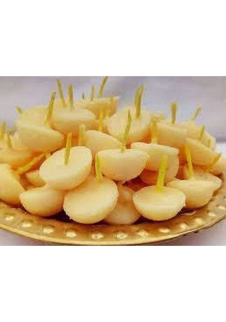 Divine Jyot Pure Cow Ghee Diya And Batti With Camphor Cotton Wick For Puja Special Occasions 30 Minutes Burning Time Made In India (Pack Of 100) - Indya
