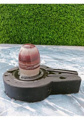 Shivling Original Narmadeshwar Shivling For Daily Home Pooja Decorative Showpiece - 2.5 Cm(Stone Brown Black White Yellow Yellow Green Red Silver Multicolor)