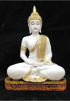 Shree Ram Impex Lord Gautam Buddha Statue Big Size Idols Buddha Statue Decorative Showpiece - 7 Cm(Polyresin Multicolor)
