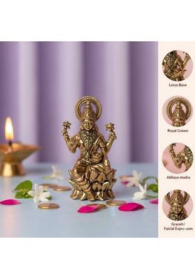 Pe Devi Lakshmi Prakash Enterprises Decorative Showpiece - 6.5 Cm(Brass Gold)