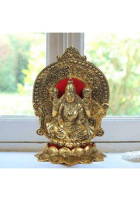 Navyaksh Decorative Showpiece - 18 Cm(Metal Gold Red)