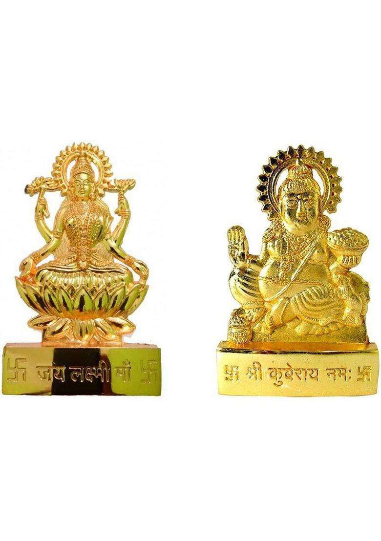 Adiyogi Decorative Showpiece - 6 Cm(Metal Gold) - Indya