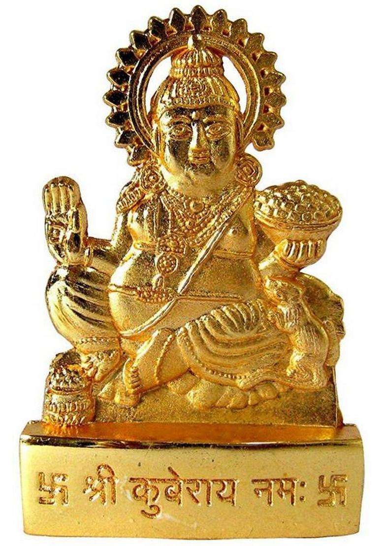 Adiyogi Decorative Showpiece - 6 Cm(Metal Gold) - Indya