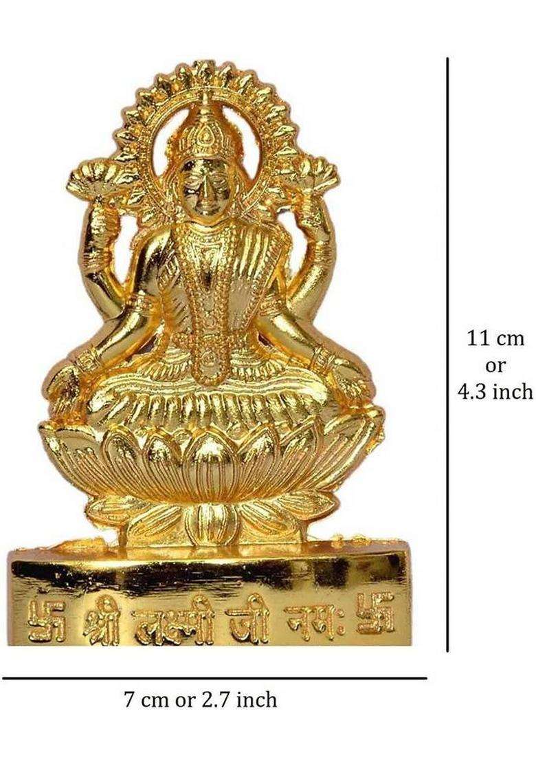 Sbbco Decorative Showpiece - 12 Cm(Metal Yellow) - Indya