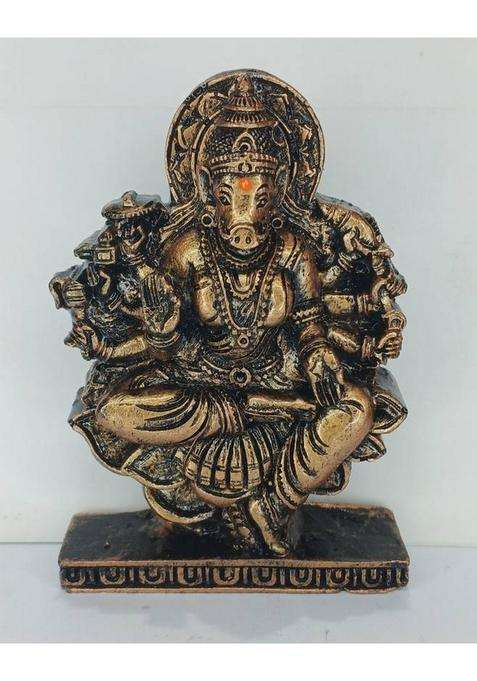 Tskutty Heena Home DecorS Varahi Devi Idol Antoque Copper Colour Polyresin 11Cm Height Decorative Showpiece - 11 Cm(Polyresin Multicolor)