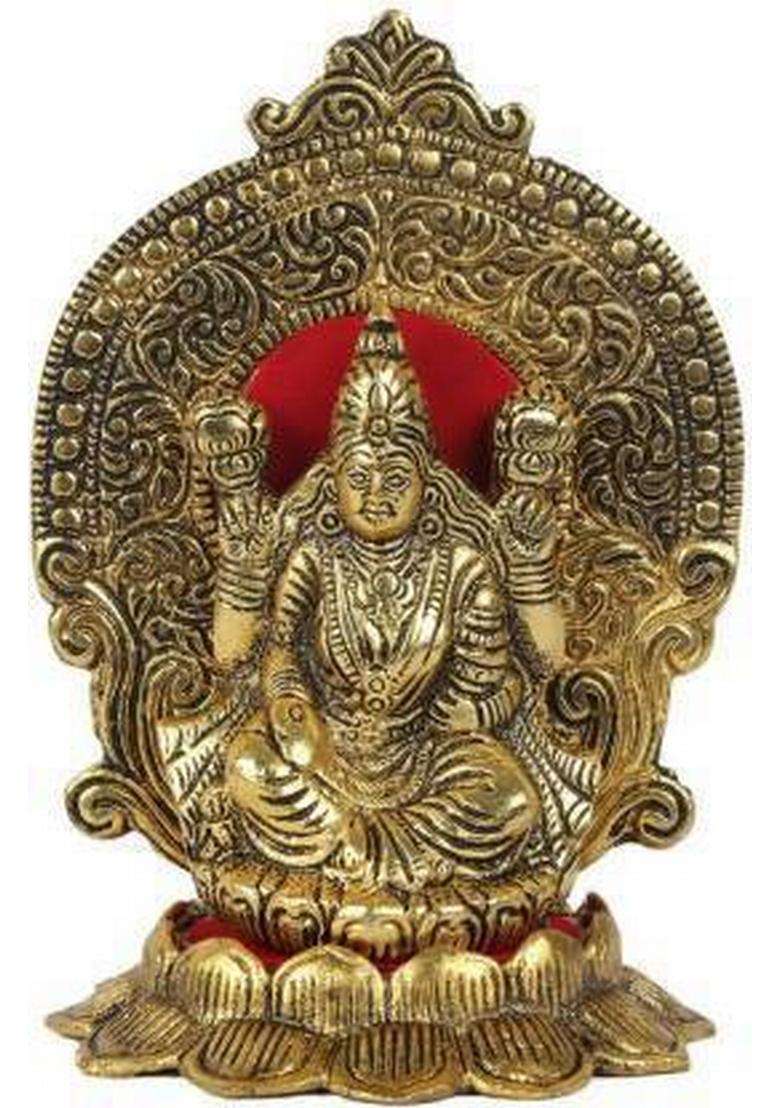 Sbbco Decorative Showpiece - 18.209999999999997 Cm(Metal Gold Red) - Indya