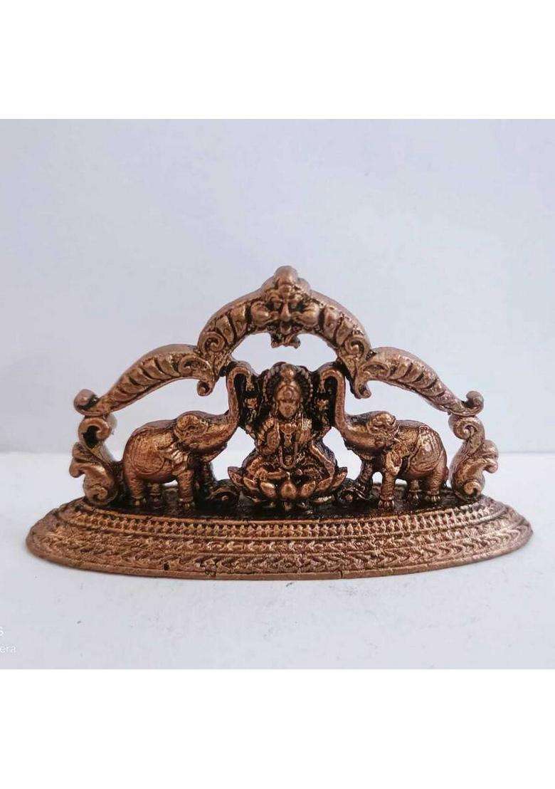 Copper Gaja Lakshmi Decorative Showpiece - 3.5 Cm(Copper Copper) - Indya
