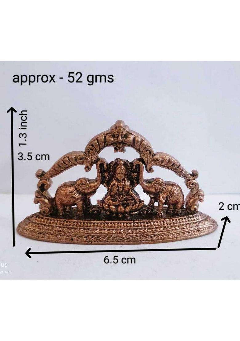 Copper Gaja Lakshmi Decorative Showpiece - 3.5 Cm(Copper Copper) - Indya