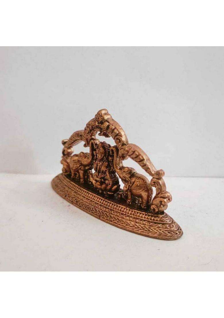 Copper Gaja Lakshmi Decorative Showpiece - 3.5 Cm(Copper Copper) - Indya