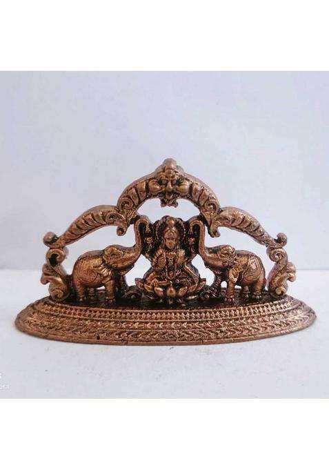 Copper Gaja Lakshmi Decorative Showpiece - 3.5 Cm(Copper Copper)