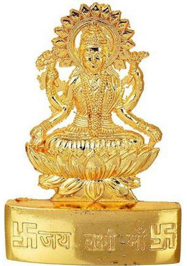 Sbbco Brass Laxmi Lakshmi Ji Idol Statue Murti For Diwali Puja (Religious Gift Item) Decorative Showpiece - 7 Cm(Metal Yellow) - Indya