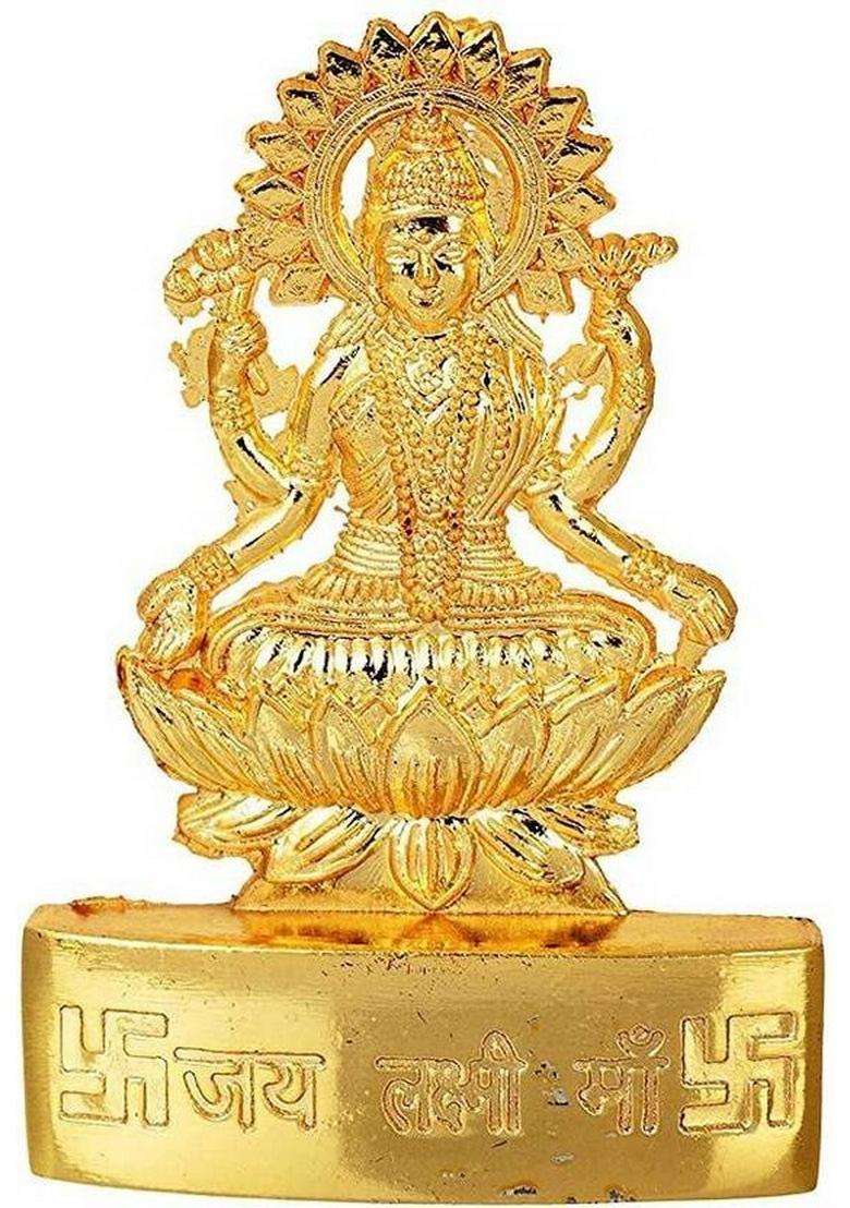 Sbbco Brass Laxmi Lakshmi Ji Idol Statue Murti For Diwali Puja (Religious Gift Item) Decorative Showpiece - 7 Cm(Metal Yellow) - Indya