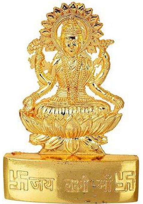 Sbbco Brass Laxmi Lakshmi Ji Idol Statue Murti For Diwali Puja (Religious Gift Item) Decorative Showpiece - 7 Cm(Metal Yellow)