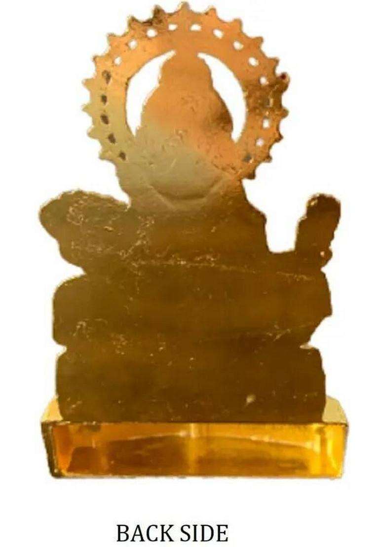 Shree Krishana Traders Laxmi-Kuber Decorative Showpiece - 3 Cm(Brass Gold) - Indya