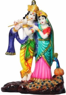 S A Gifts Sai Amrut Radha Krishna Murti Showpiece For Home Decor Decorative Showpiece - 21 Cm(Marble Multicolor)