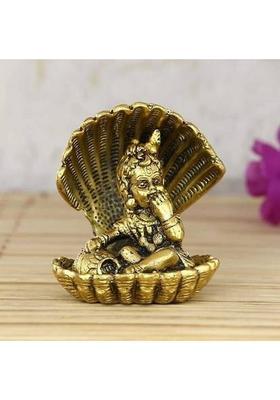 Shri Astha Vinayak Decorative Showpiece - 9 Cm(Aluminium Gold)