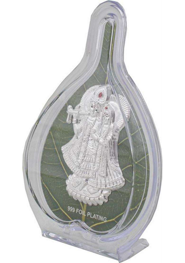 Matchless Gifts Radha Krishna Decorative Showpiece - 10 Cm(Fabric Light Green) - Indya