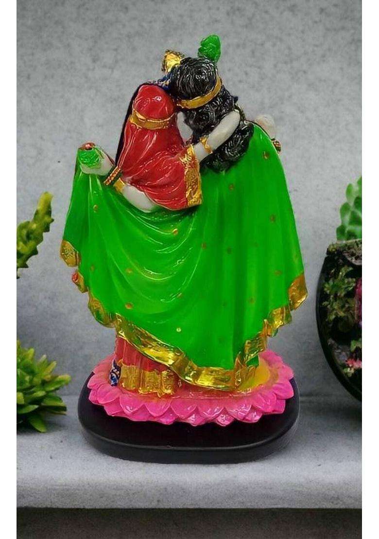 Abhishar Creations Radha Krishna Statue Decorative Showpiece - 30 Cm(Resin Multicolor) - Indya