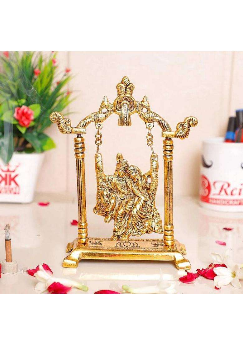 Voltstar Metal Panchmukhi Hanuman Ji For Door Hanging And Wall Decor Showpiece Decorative Showpiece - 20 Cm(Metal Gold) - Indya