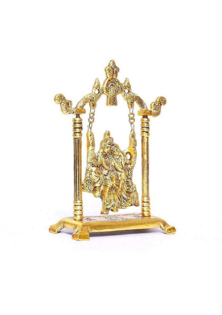 Voltstar Metal Panchmukhi Hanuman Ji For Door Hanging And Wall Decor Showpiece Decorative Showpiece - 20 Cm(Metal Gold) - Indya