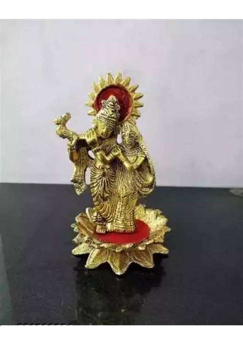 Paystore Decorative Showpiece - 12 Cm(Metal Gold) - Indya