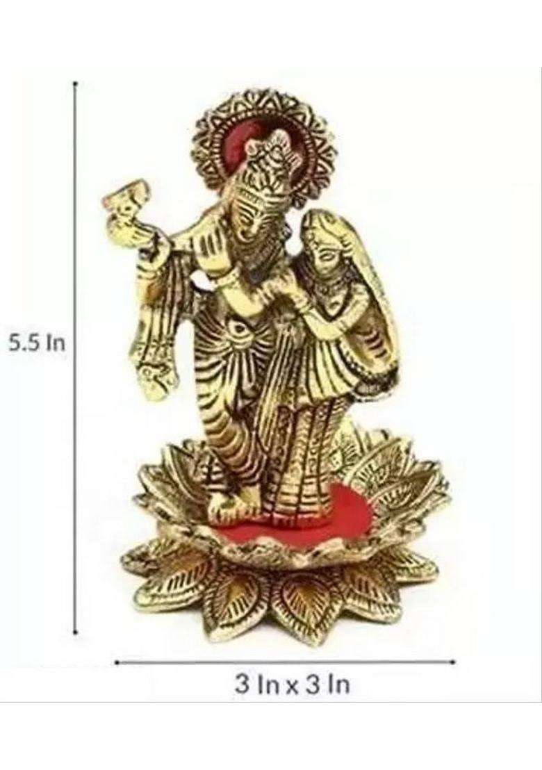 Paystore Decorative Showpiece - 12 Cm(Metal Gold) - Indya