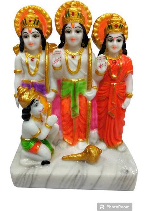 Handicraftwaala The Handicraft Store Ram Darbar Marble Dust Statue Size 6.5 Inches Decorative Showpiece - 17 Cm(Marble Multicolor)