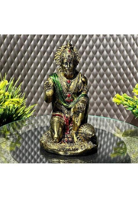 Jp Craft Balaji Hindu Lord Sitting Hanuman Statue For Home TempleGift Decorative Showpiece - 18 Cm(Resin Black)