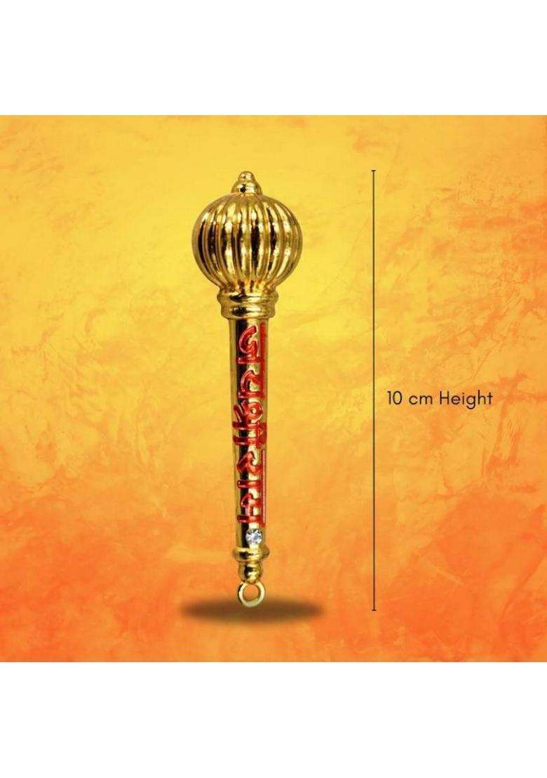 Muskan Divine Decorative Showpiece - 10 Cm(Metal Gold) - Indya