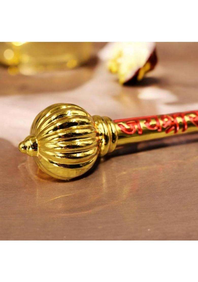Muskan Divine Decorative Showpiece - 10 Cm(Metal Gold) - Indya