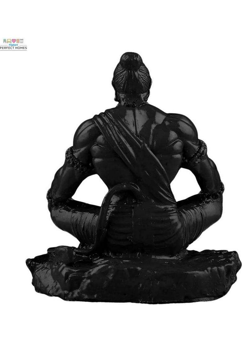 Flipkart Perfect Homes Shree Hanuman Ji Idol For Car Dashboard Finish Bajrang Bali Murti For Good Luck Decorative Showpiece - 10 Cm(Polyresin Black) - Indya