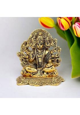 Sp Handicrafts Panchmukhi Hanuman Idol God Hanuman Sitting Statue Hanuman Ji Murti For Pooja And Home Decor Metal Panchmukhi Hanuman Ji Murti Gift Article For Your Near And Dear Once On Anniversary Birthday Return Gifts Decorative Showpiece - 16