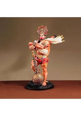 Sevliya Traders Bahubali Hanuman Ji Murti 10.6 Cm Resin Idol For Car Dashboard & Home Decor Decorative Showpiece - 10.6 Cm(Resin Multicolor)