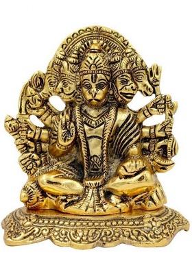 Sp Handicrafts Panchmukhi Hanuman Idol God Hanuman Sitting Statue Hanuman Ji Murti For Pooja And Home Decor Metal Panchmukhi Hanuman Ji Murti Gift Article For Your Near And Dear Once On Anniversary Birthday Return Gifts Decorative Showpiece - 16
