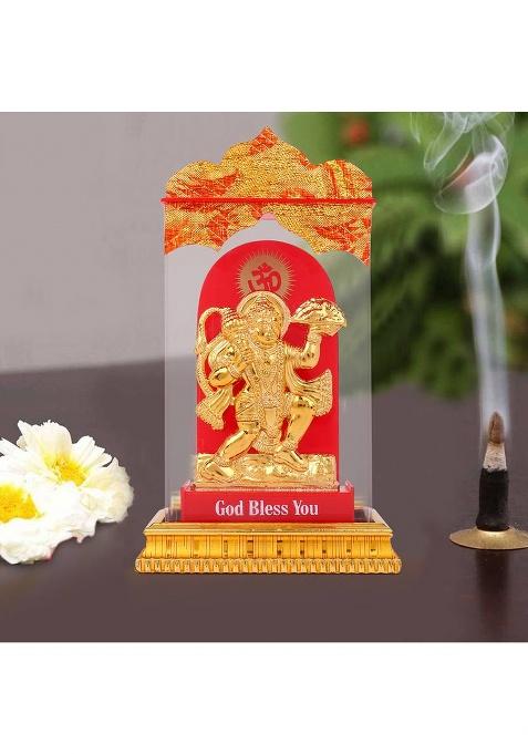 Aartish Shri Hanuman Ji & Lord Balaji Decorative Idol Spiritual Table Gift Decorative Showpiece - 15.5 Cm(Glass Multicolor)