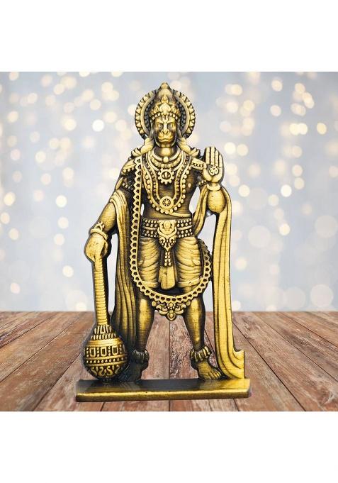 Styshion Sphere Hanuman Idol For Car Dashboard Divine Bajrangbali Statue For Gifting & Decor Decorative Showpiece - 6 Cm(Metal Gold)