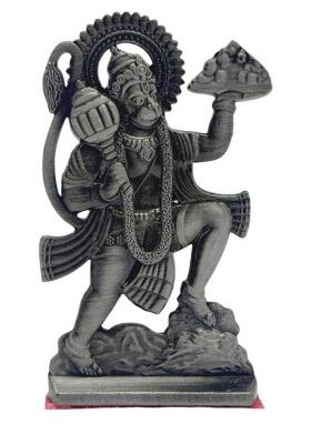 Zenith Metal Lord Hanuman Ji Idol Murti (Silver) Decorative Showpiece - 6.2 Cm(Metal Silver)