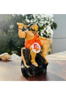 Puchchi Lord Hanuman Idol Hanuman Murti Hanuman Ji Ki Murti Decorative Showpiece - 10.9 Cm(Resin Multicolor)