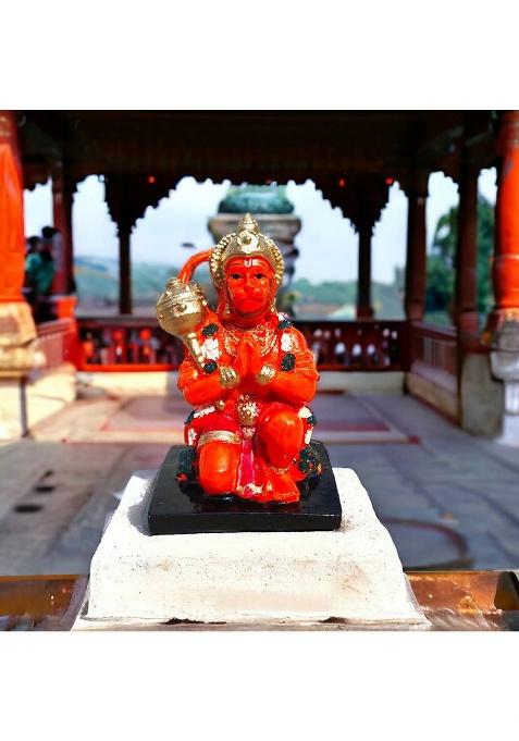 Brajstore Lord Hanuman Ji Murti For Home DecorIdols For HomeDecoration Items For House Decorative Showpiece - 12 Cm(Polyresin Orange)