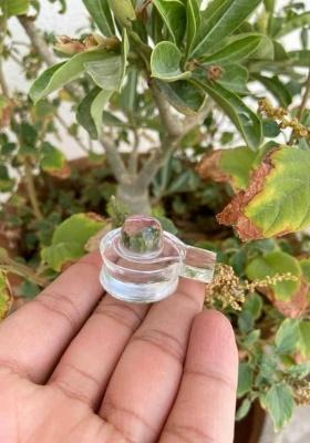 Ss Murti 10-20G Aaa+ Quality Sphatik Crystal Quartz Shivling For Puja & Pooja Decorative Showpiece - 3 Cm(Stone Clear)