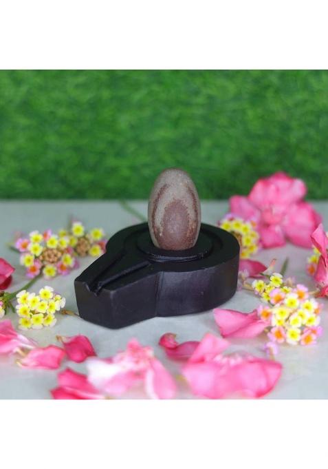 Shivay Shivling Original Small Narmada Shivling / Natural Narmadeshwar Shivling For Home Decorative Showpiece - 5 Cm(Stone Multicolor)